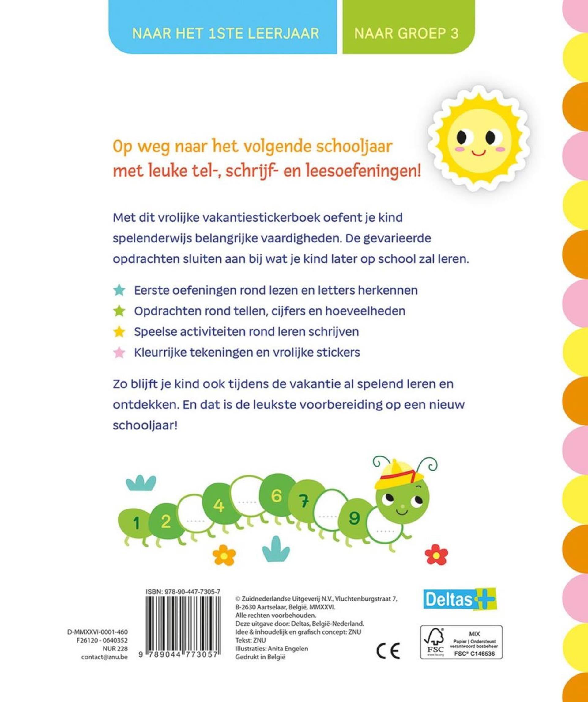 Deltas vakantie oefenboek met stickers groep 3