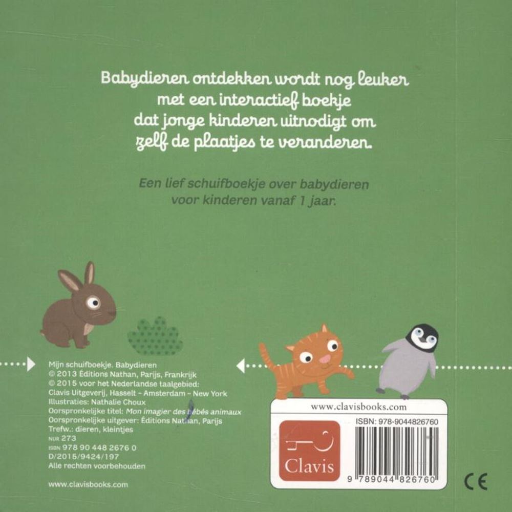 Mijn schuifboekje: babydieren (karton).