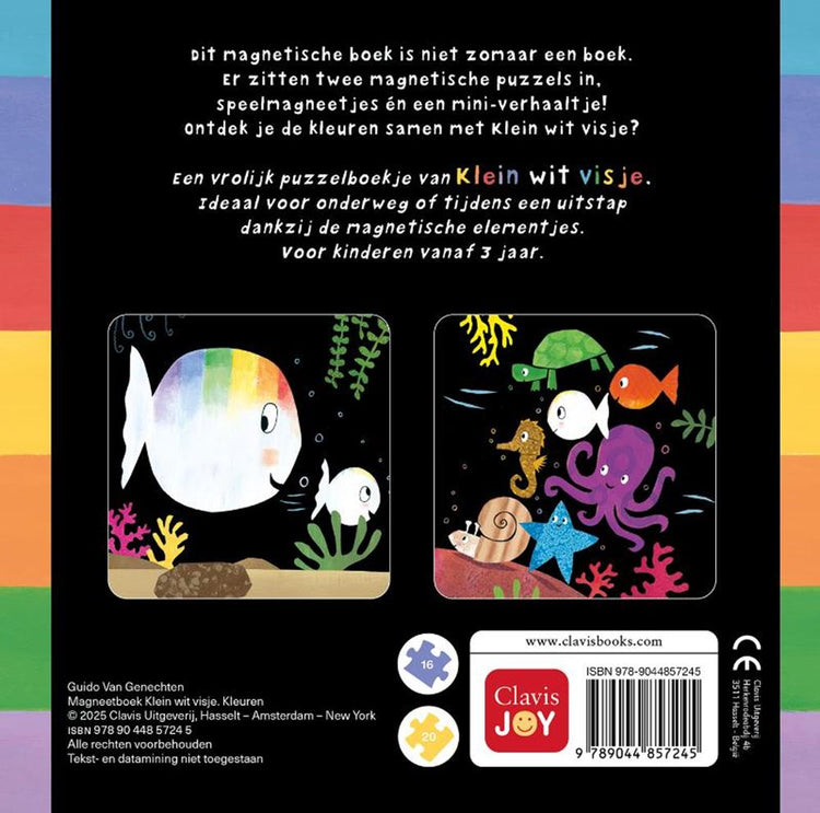 Magneetboek klein wit visje. 3+