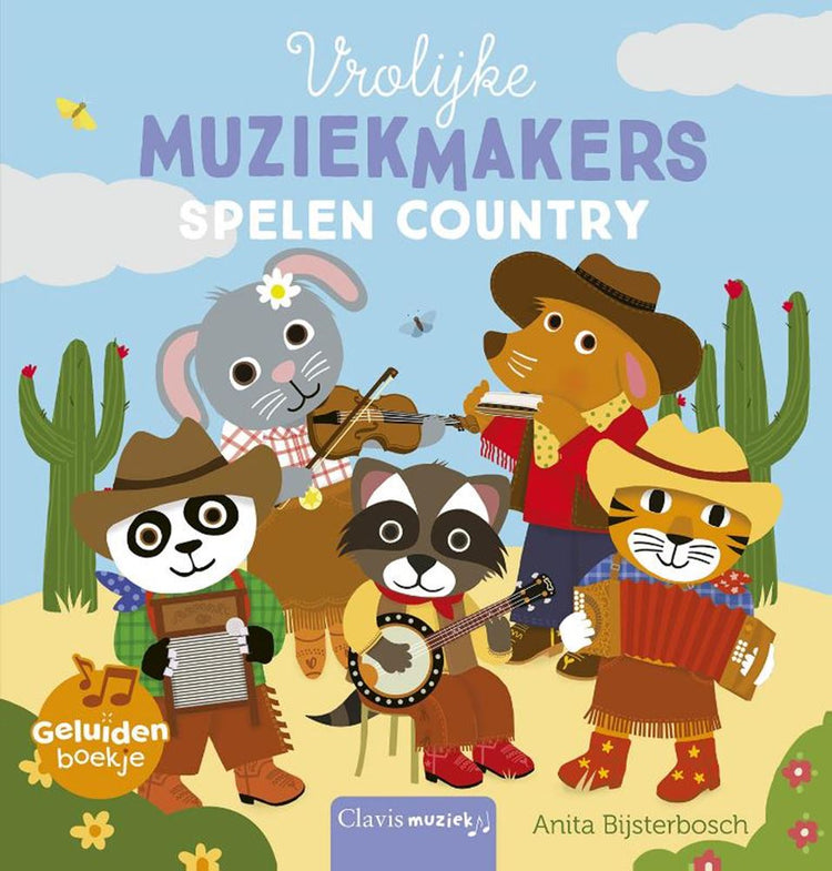 Geluidenboek. vrolijke muziekmakers spel