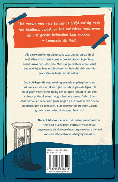 Bbnc uitgevers mr. brein leonardo da vinci puzzelboek - | 2 stuks