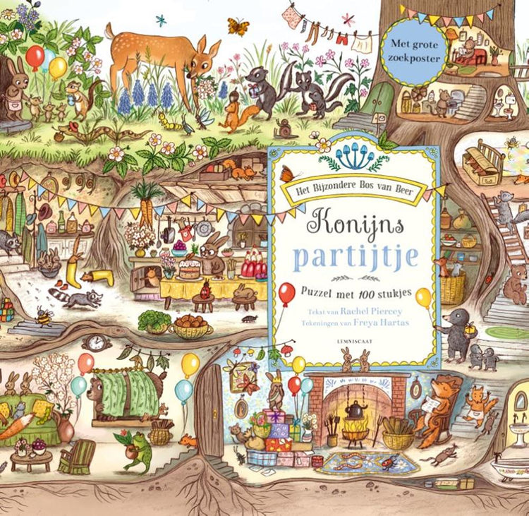 Konijns partijtje puzzel. 6+