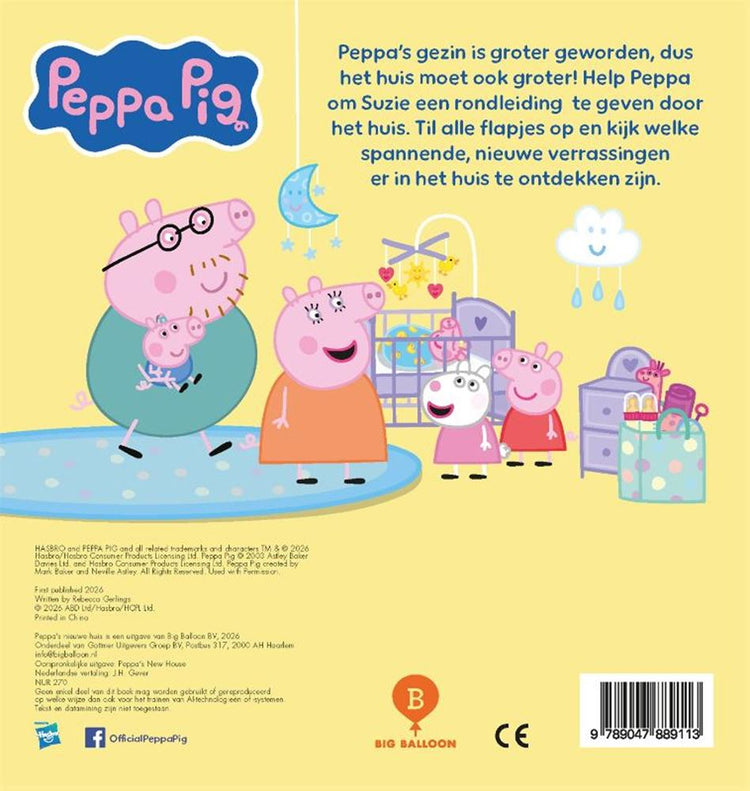 Peppa's nieuwe huis. flapjesboek. 3+