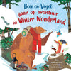 Beer en vogel gaan op avontuur in winter