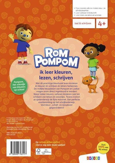 Wpg uitgevers rompompom ik leer kleuren, lezen en schrijven (4-6 jaar)