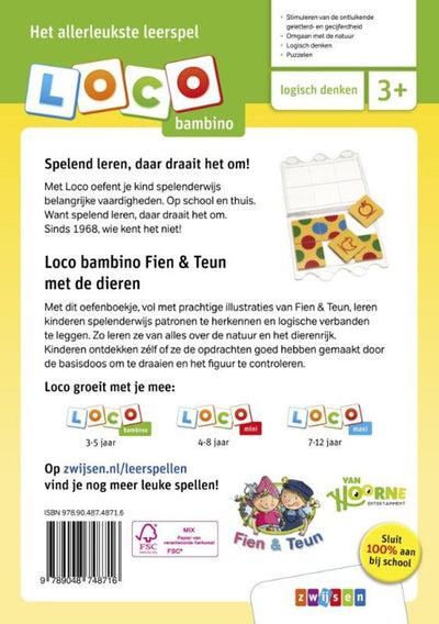 Loco bambino oefenboekje fien teun met de dieren
