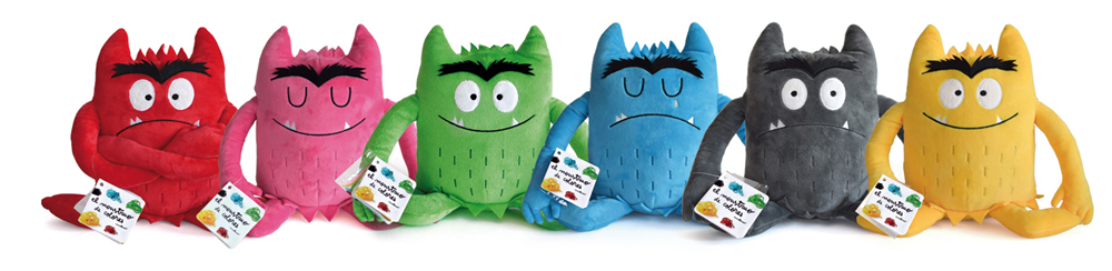 Knuffel kleurenmonster geel (blij)