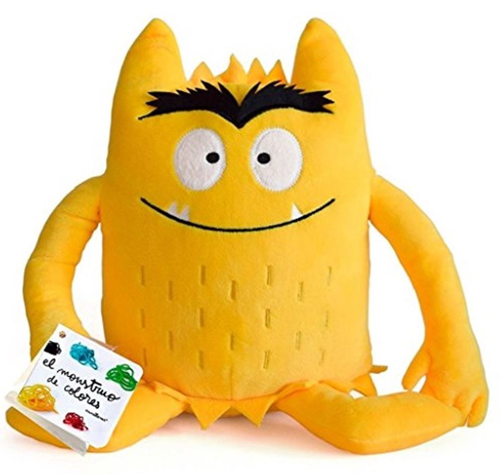 Knuffel kleurenmonster geel (blij)