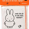 Stoffen babyboekje, wat zie je in de tui