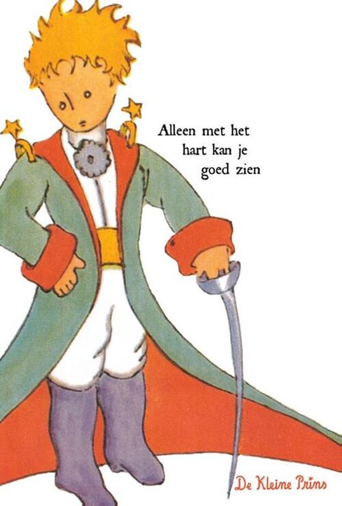 Merkloos sans marque de kleine prins wenskaarten met envelop,set 10 ex.assorti