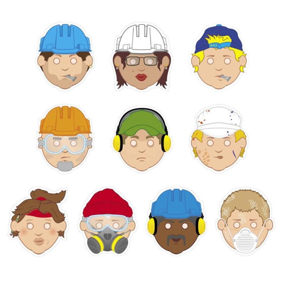 Maskers maken - bouwvakkers