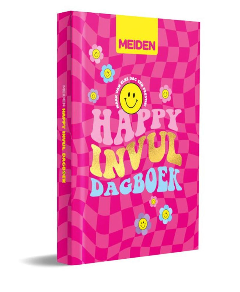 Merkloos sans marque meiden happy invuldagboek – creatief dagboek voor meiden – schrijven, tekenen moodtracken