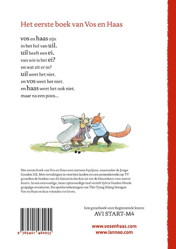 Overige merken het eerste boek van vos en haas. avi-sta