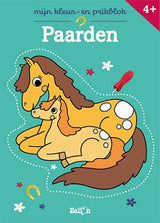 De ballon mijn kleur-en prikblok paarden. 4+ - afbeelding 1