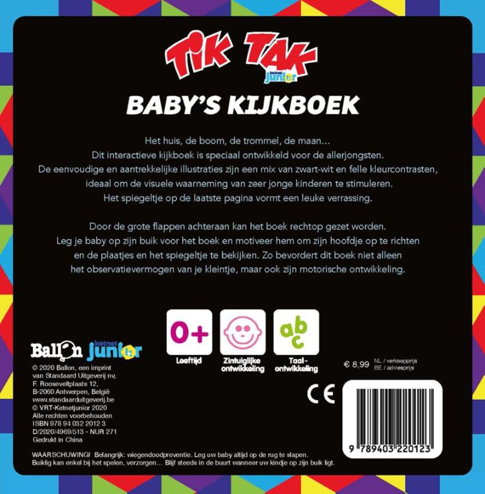 Standaard uitgeverij tik tak baby's kijkboek. 1+