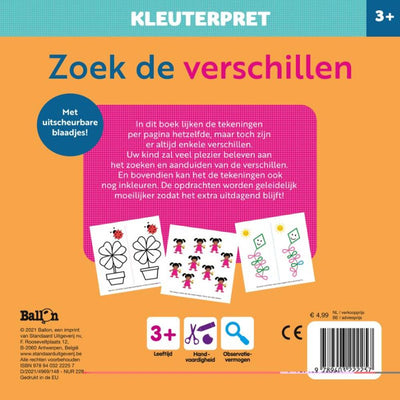 Standaard uitgeverij kleuterpret zoek de verschillen 3+