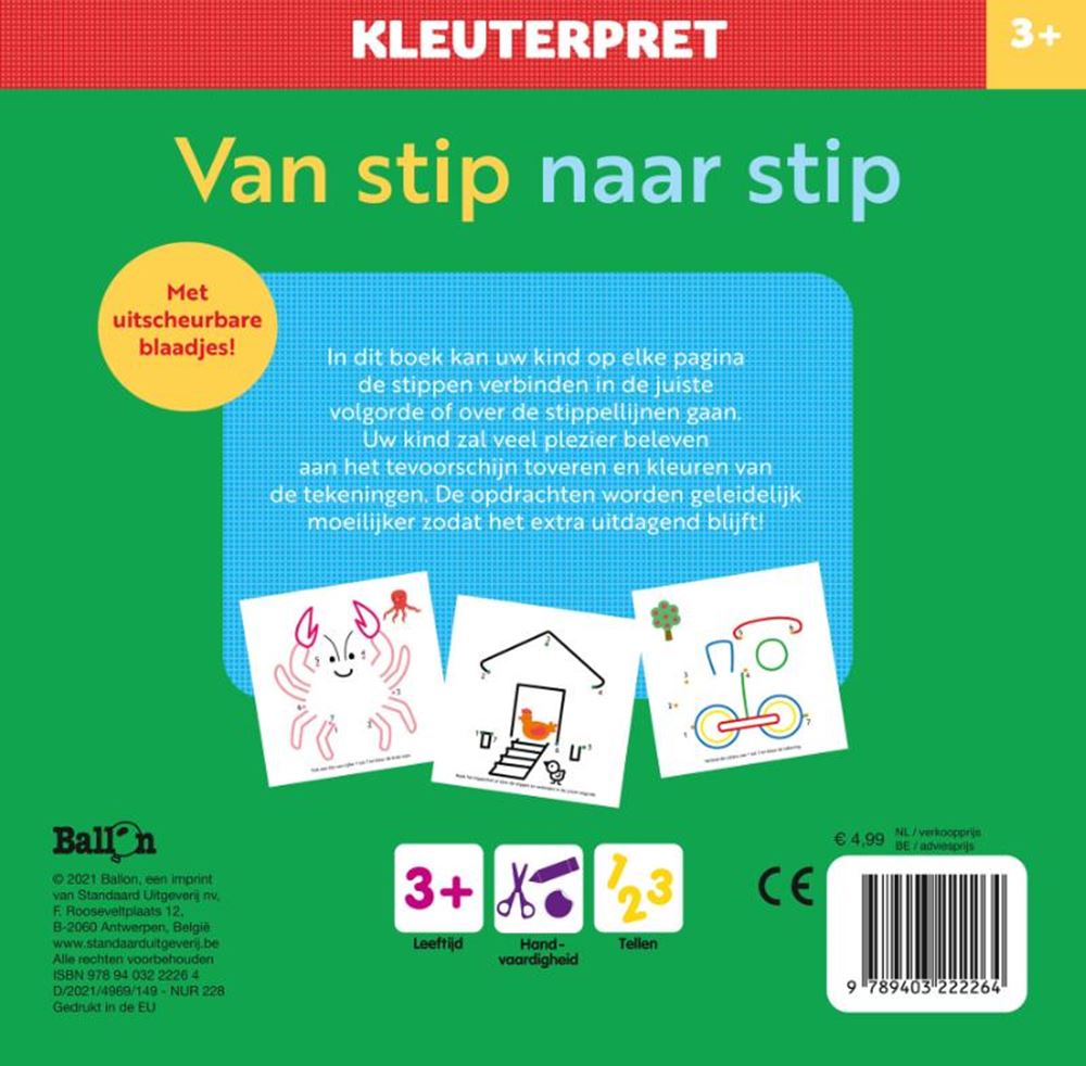 Standaard uitgeverij kleuterpret, van stip naar stip. 3+