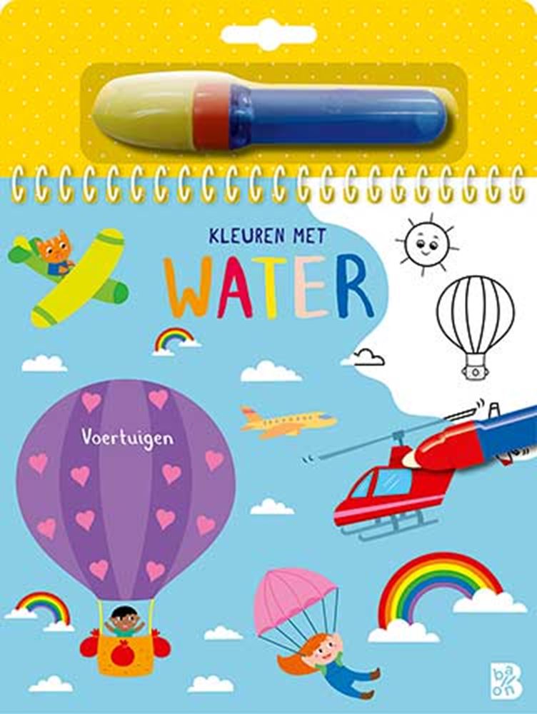 De ballon kleuren met water: voertuigen. 3+