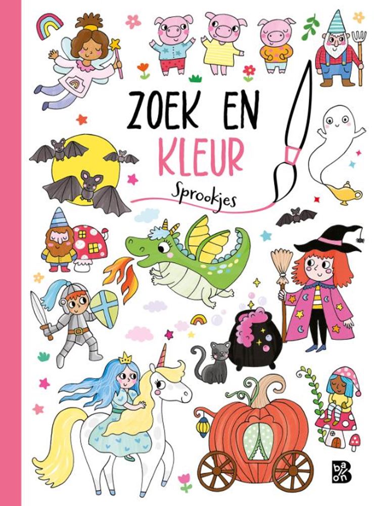 Zoek en kleur sprookjes. 4+