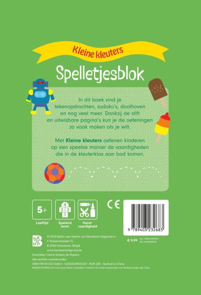 Spelletjesblok met viltstift 5+ 5+