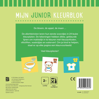 Standaard uitgeverij mijn junior kleurblok - mijn eerste woordjes 2+