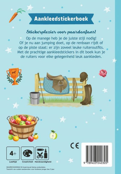 Standaard uitgeverij mini aankleedstickerboek - paarden