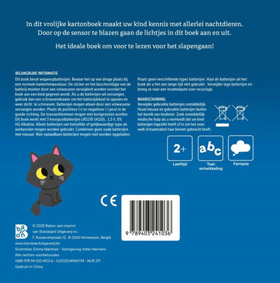 Standaard uitgeverij lichtjesboek: dieren in de nacht 2+