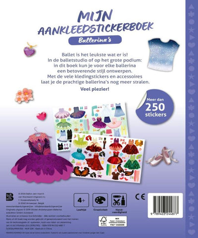 Mijn aankleedstickerboek: ballerina's 4+