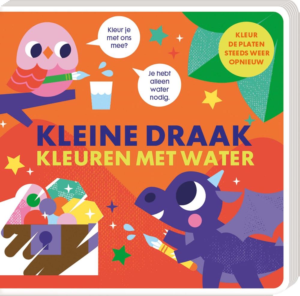 Imagebooks kleuren met water, kleine draak. 3+