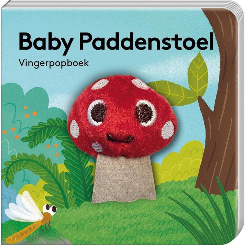 Imagebooks vingerpopboekje bos baby paddenstoel