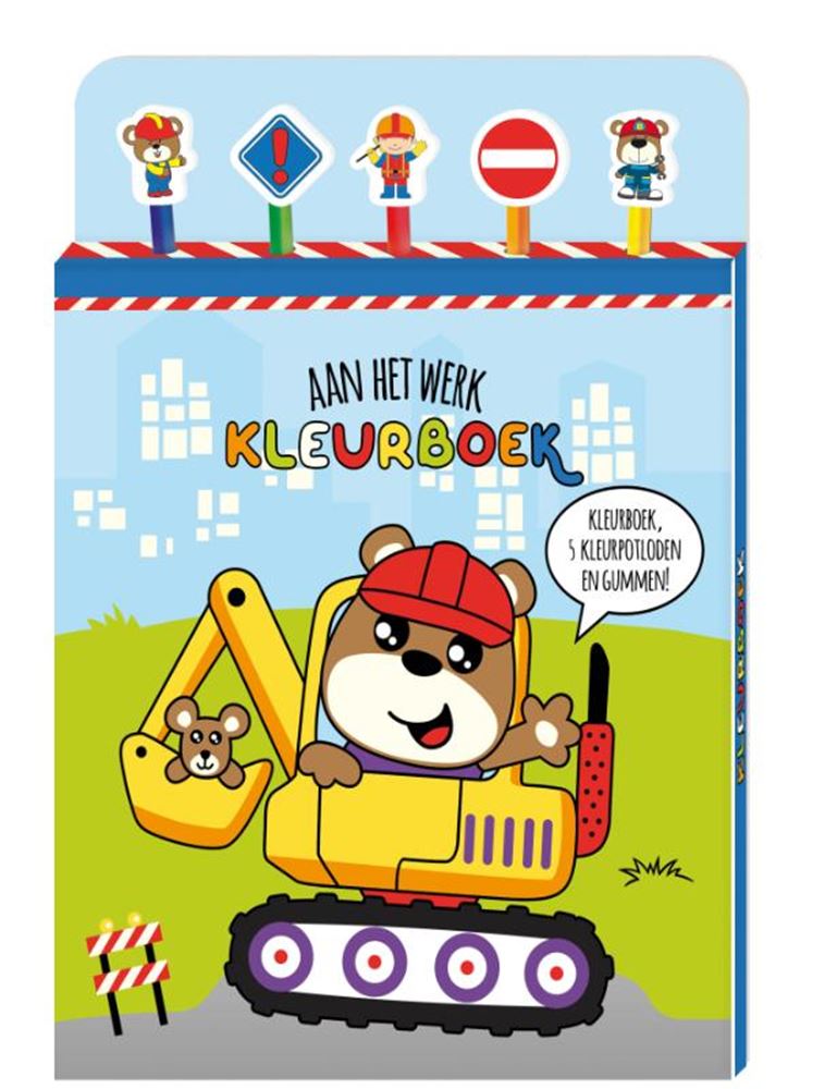 Kleurboek met kleurpotloden - aan het werk