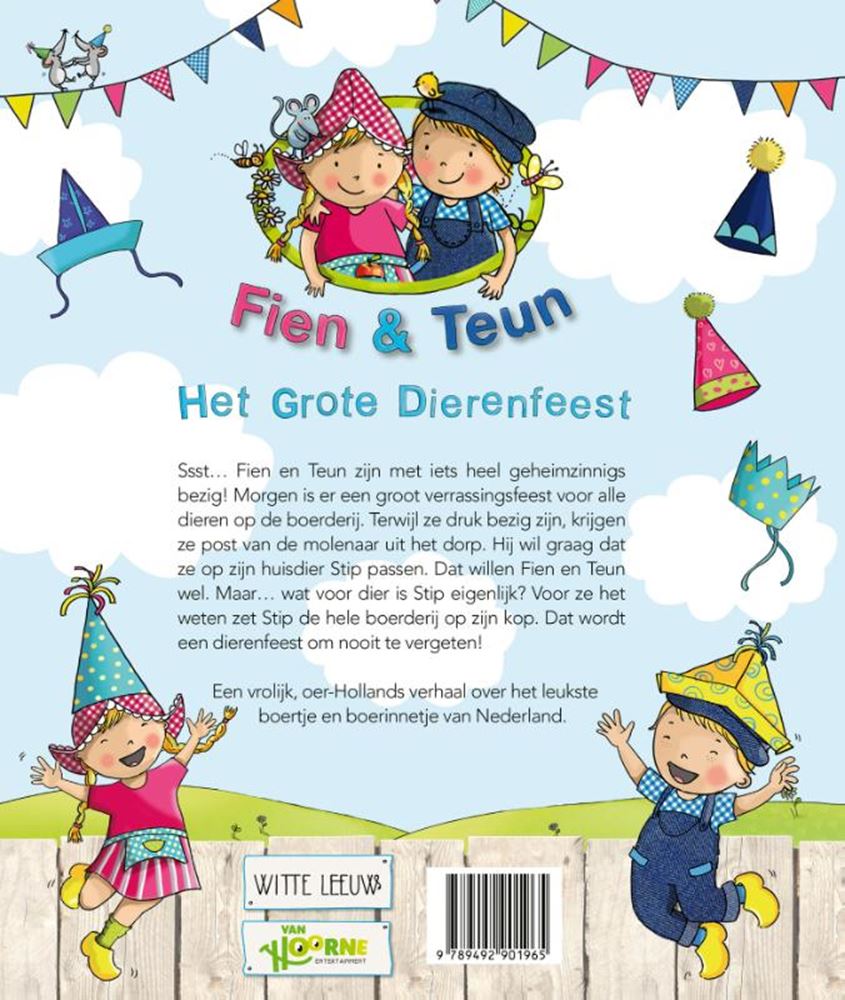 Wpg uitgevers fien teun, het grote dierenfeest. 3+