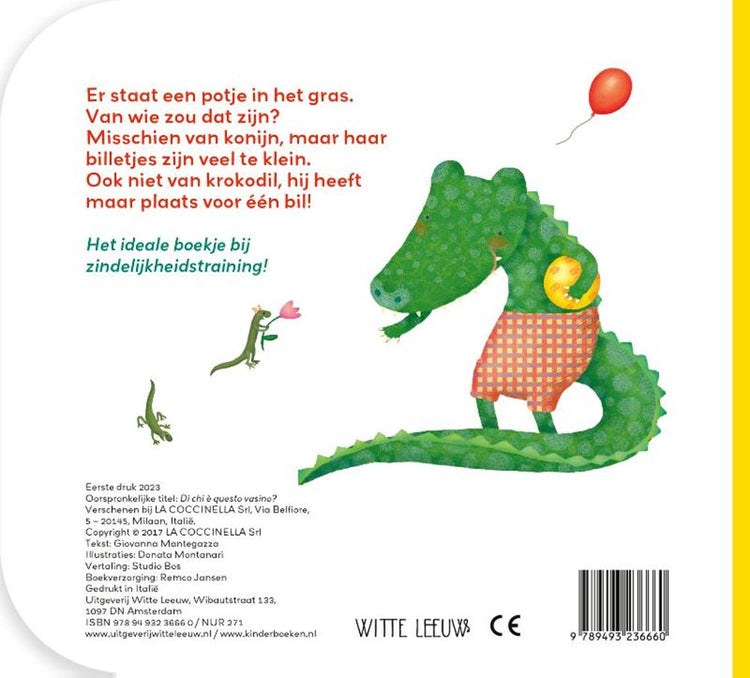 Boek specials nederland bv kartonboek: van wie is dit potje? 2+