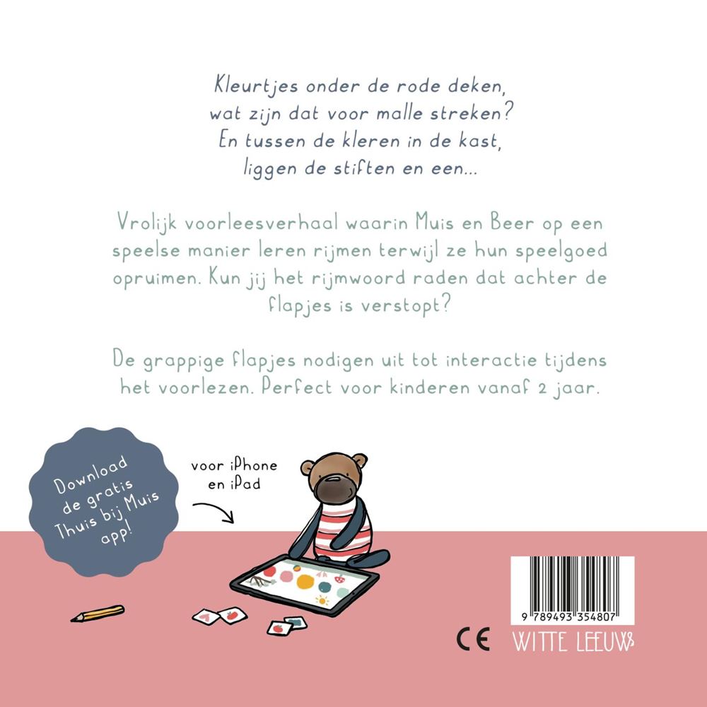 Kartonboek: zoek en rijm met muis 2+