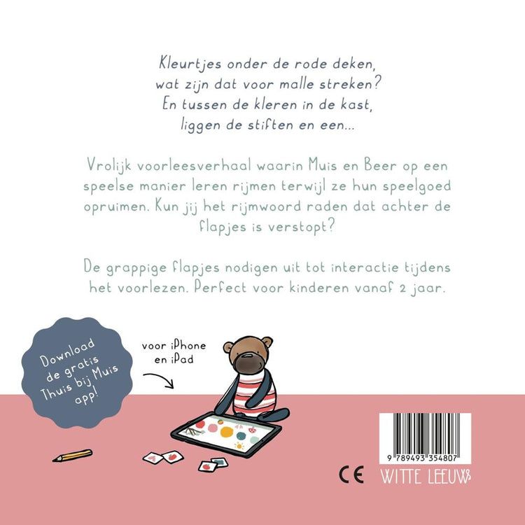 Kartonboek: zoek en rijm met muis 2+