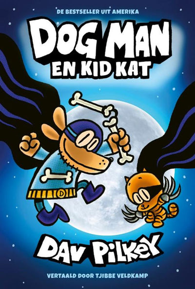 Centraal boekhuis dog man en kid kat