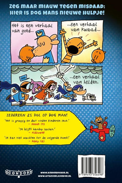 Centraal boekhuis dog man en kid kat