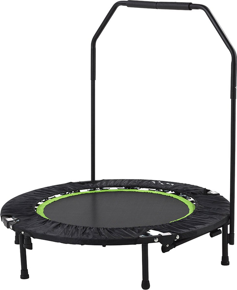 Tunturi fitness trampoline - opvouwbaar - 104cm springoppervlak - inclusief beschermrand handgrip - incl. gratis fitnessapp