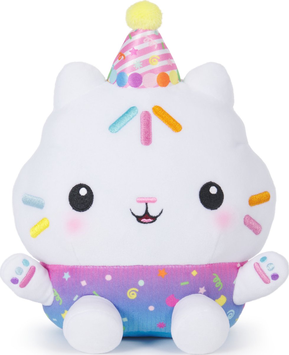 Gabby's poppenhuis - cakey cat - interactief knuffeldier van 25 cm met geluiden