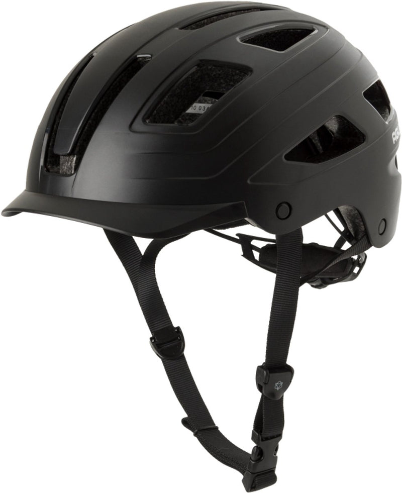 Agu cit-e - helm - unisex - zwart - 52-58cm - met led-achterlicht - direct-dial verstelsysteem - 13 ventilatieopeningen - beschermend klepje - gerecycled materiaal s m