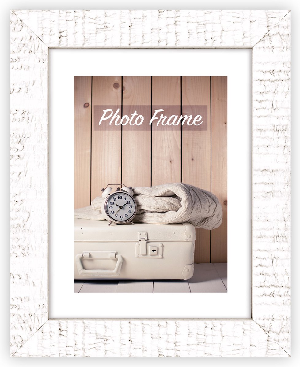 Zep - houten fotolijst driftwood coventry wit voor foto 13x18 - v7357w