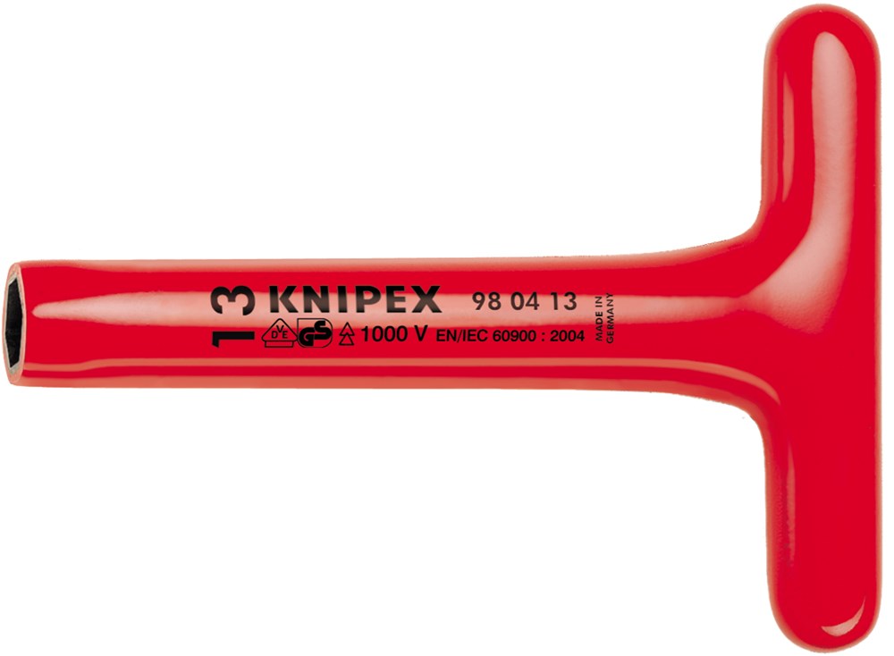 Knipex dopsleutel t-greep 8 x 200 mm vde - 98 04 08 - 980408