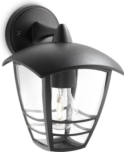 Philips led philips creek buitenwandlamp - omlaag - zwart