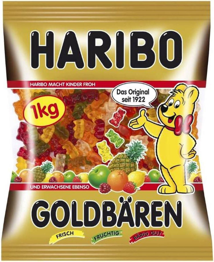 Haribo goudberen - snoep in fruitsmaken - 1kg zak