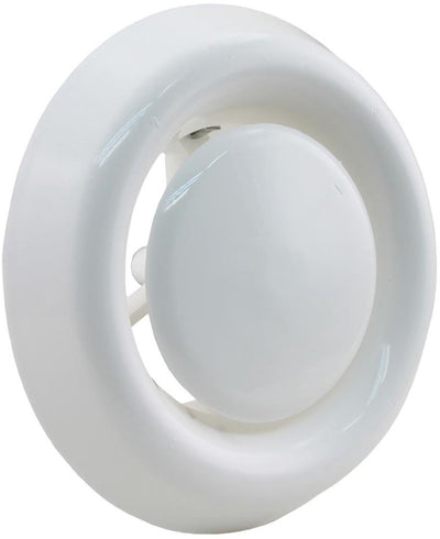 Starx afzuigventiel rond - wit - kunststof - met klemmen - diameter 125 mm