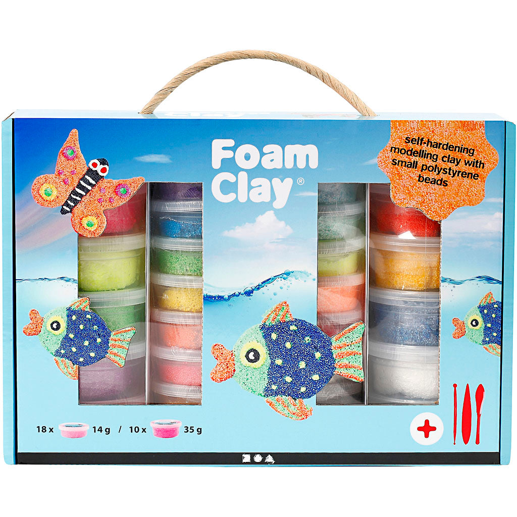 Foam clay ® set, diverse kleuren, 1 set