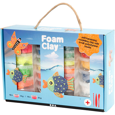 Foam clay ® set, diverse kleuren, 1 set
