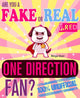 Are you a fake or real one direction fan? red version - the 100% unofficial quiz and facts trivia travel set game