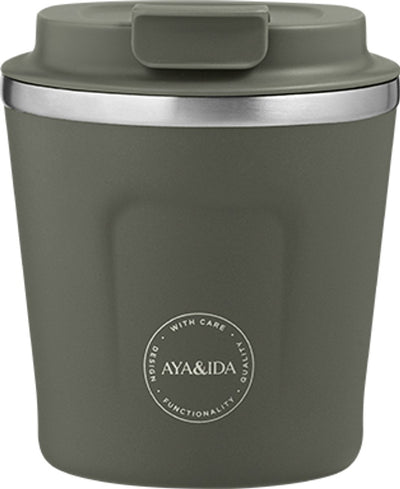 Aya ida aya ida - cup2go - koffiebeker - coffee to go - reisbeker - meenemen - 240ml - tropical green nieuw