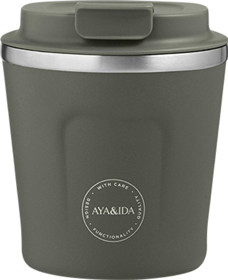 Aya ida aya ida - cup2go - koffiebeker - coffee to go - reisbeker - meenemen - 240ml - tropical green nieuw
